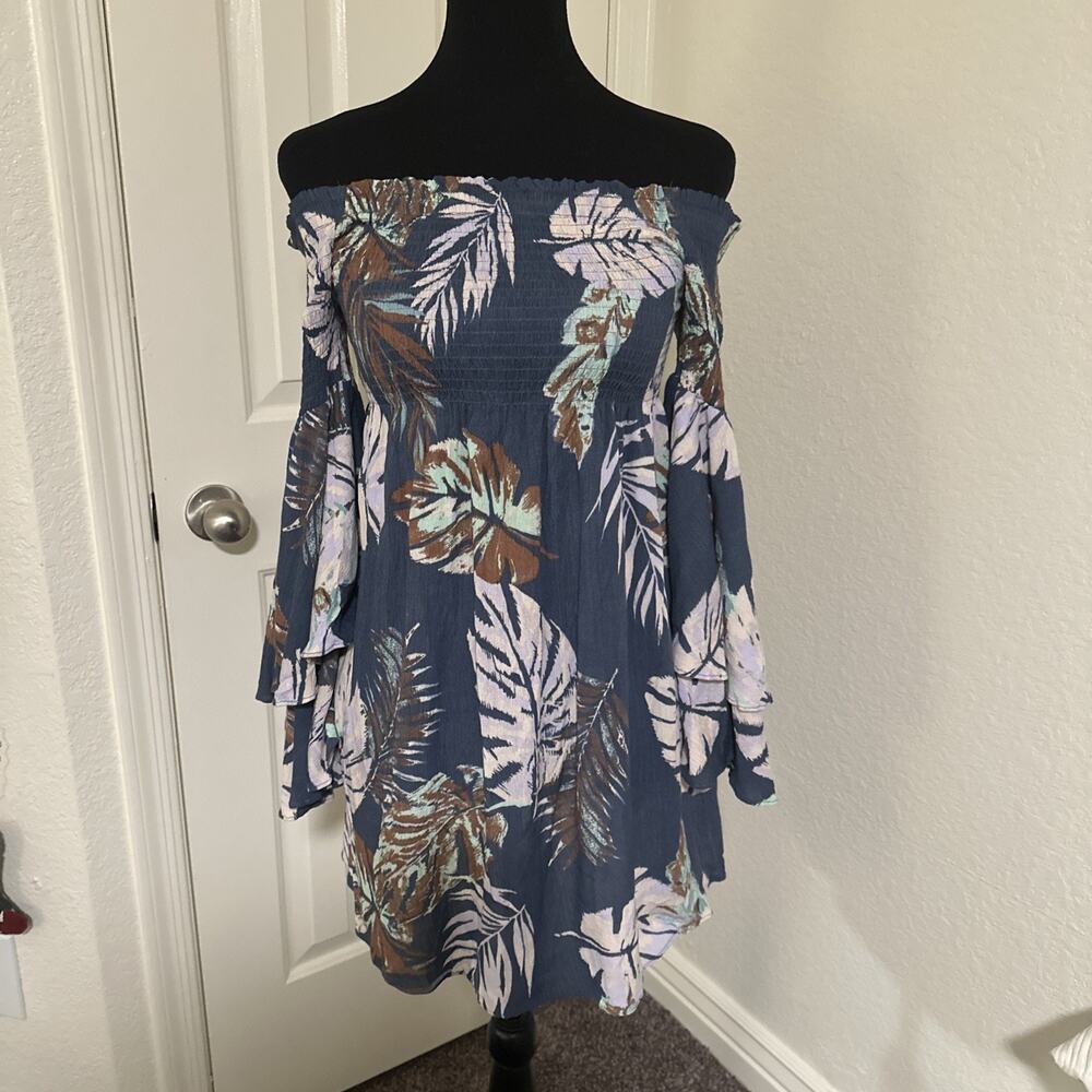 Illa Illa Anthropologie Boho Peasant Off The Shoulder Baby Doll Dress Small